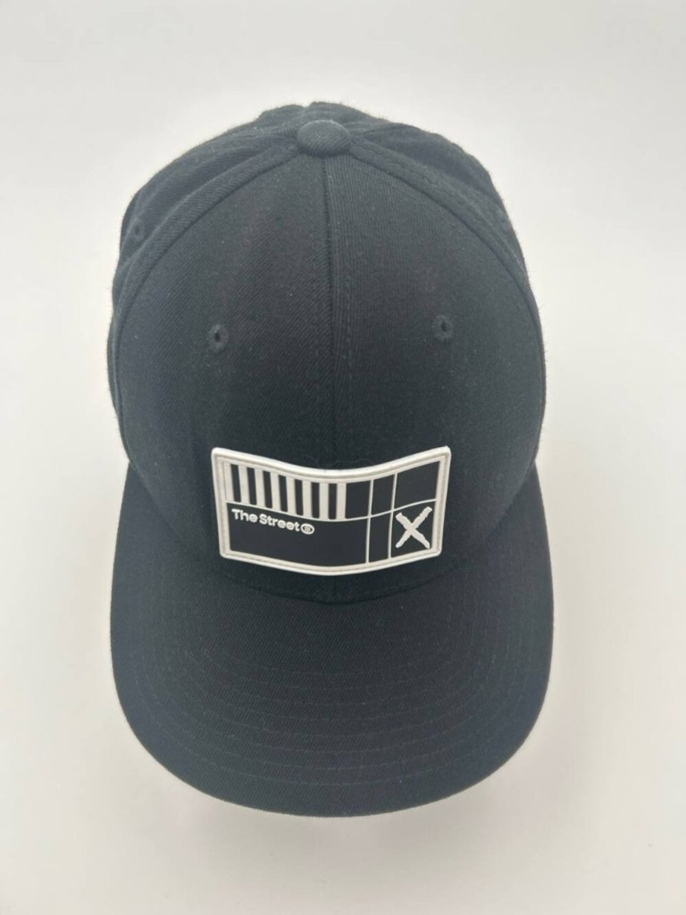 The Street Black Snapback Hat Flexfit 110 Yupoong Wool Blend Cap